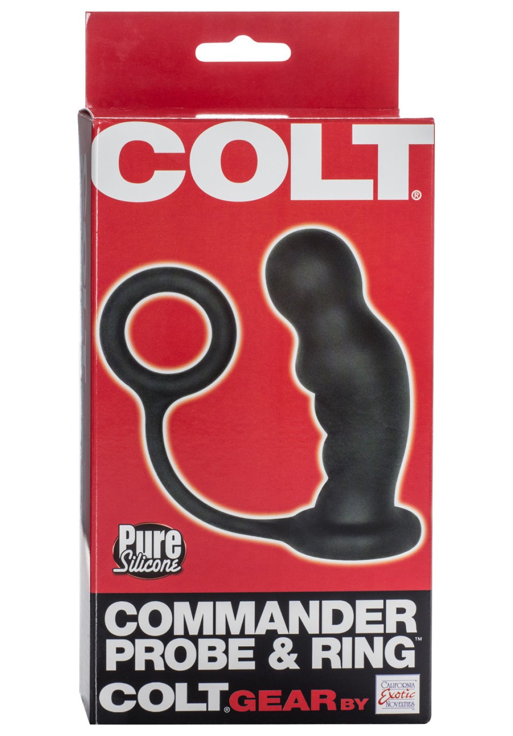 Развращающая эротическая анальная Пробка COLT Commander Probe & Ring с Эрекционным Кольцом красная