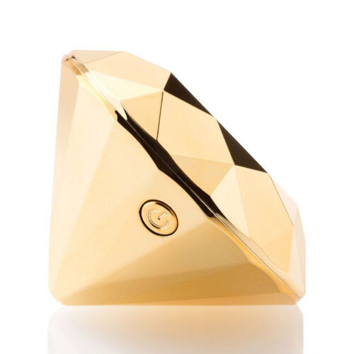 Zlatý luxusní vibrátor Twenty One Diamond