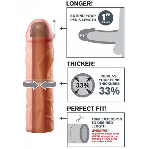 Prodlužovací návlek na penis (zvětší o 2,5 cm)