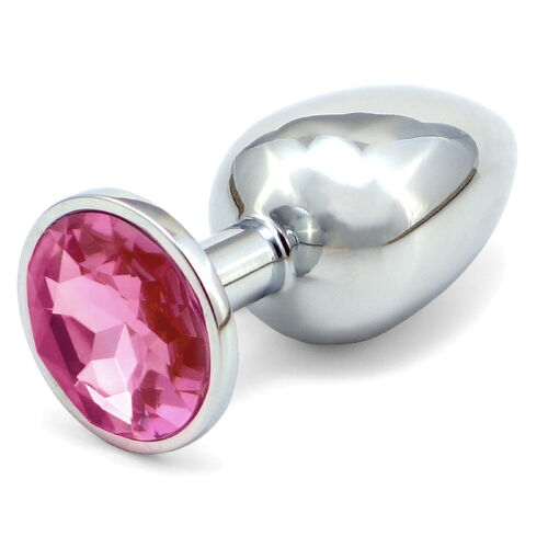 Věrší anální kolíček se světle růžovým krystalem