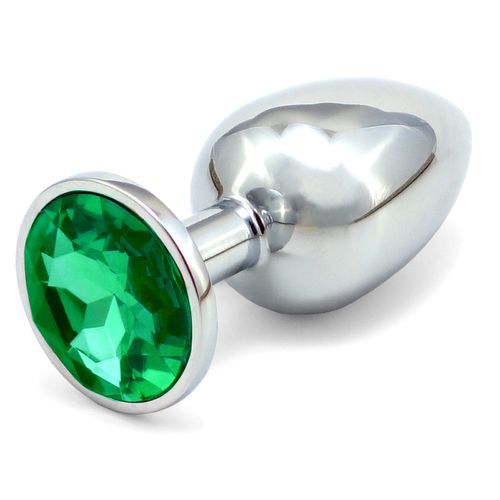 Malý anální kolík - tmavě zelený šperk