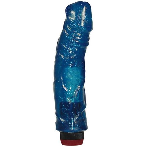 Velký modrý vibrátor Big Jelly (23cm)