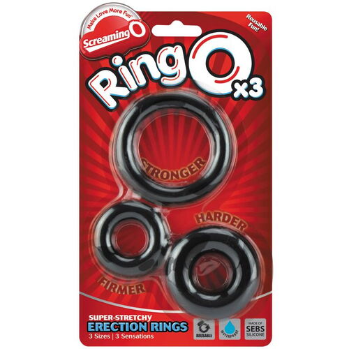 Sada erekčních kroužků RingO pro silnější erekci