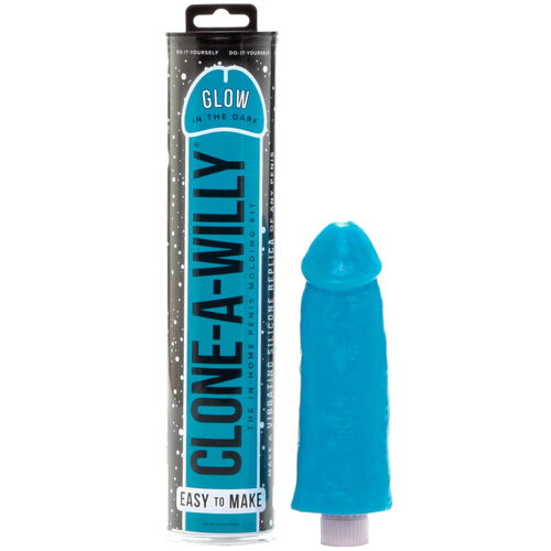 Sada na vyrobení vibrátoru z vlastního penisu Clone-A-Willy Glow-in-the-Dark Blue (vibrátor)