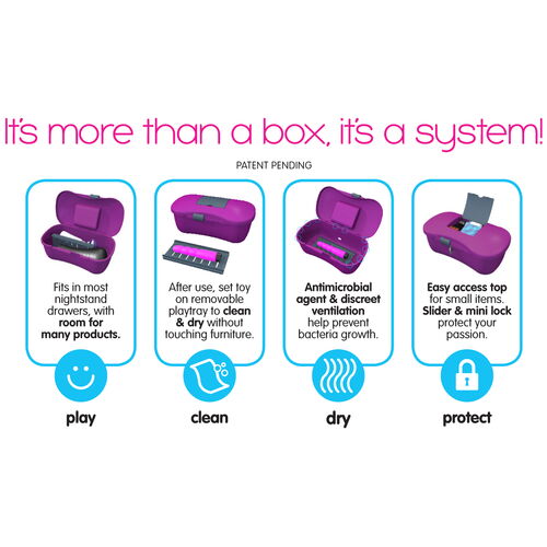 Kufřík na erotické hračky Joyboxx (fialový)
