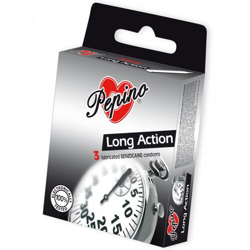 Znecitlivující kondomy Pepino Long Action (3 ks)