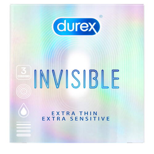 Extra tenké kondomy Durex Invisible Extra Thin Extra Sensitive (3 ks)