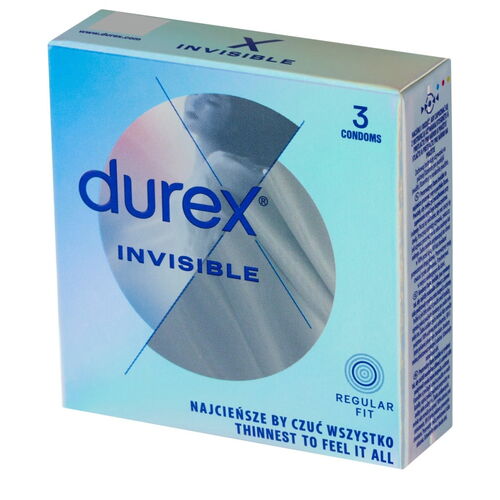 Extra tenké kondomy Durex Invisible Extra Thin Extra Sensitive (3 ks)