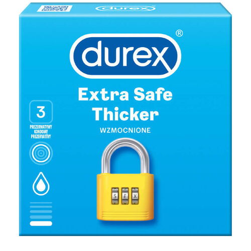 Kondomy Durex Extra Safe - silnější (3 ks)