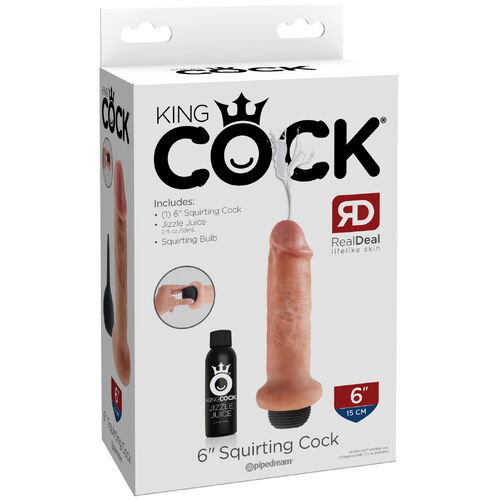 Stříkající realistické dildo King Cock 6