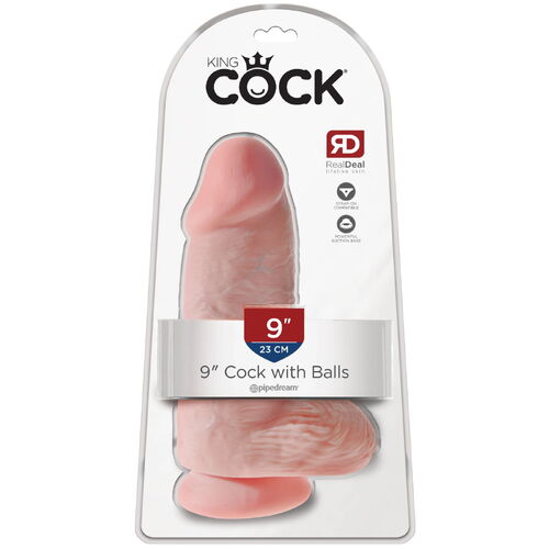 Realistické dildo s varlaty King Cock 9