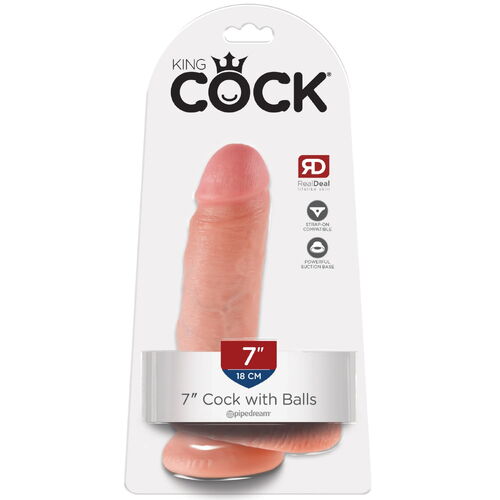 Realistické dildo s varlaty King Cock 7