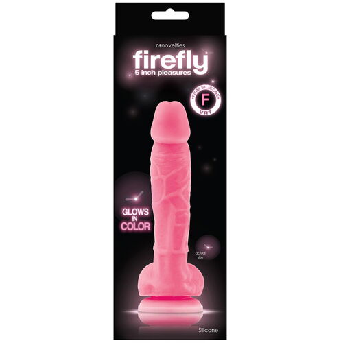 Realistické svítící růžové dildo Firefly 5