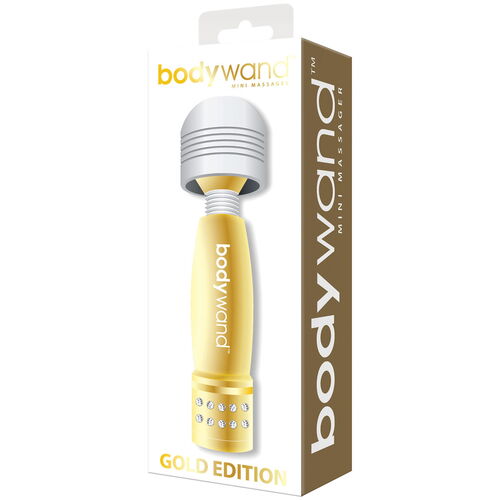 Malá bílo-zlatá masážní hlavice Bodywand Gold
