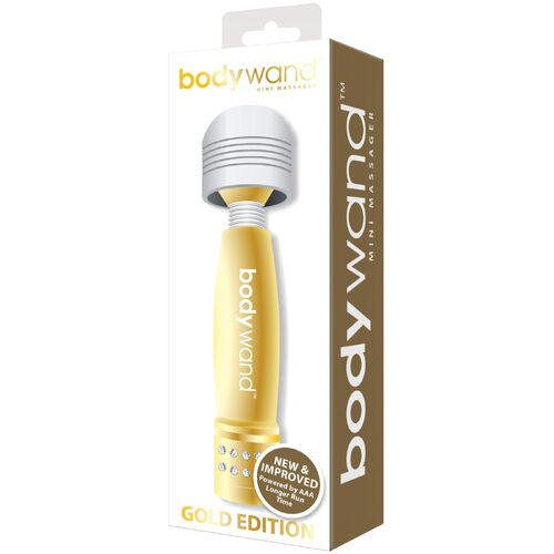 Malá bílo-zlatá masážní hlavice Bodywand Gold