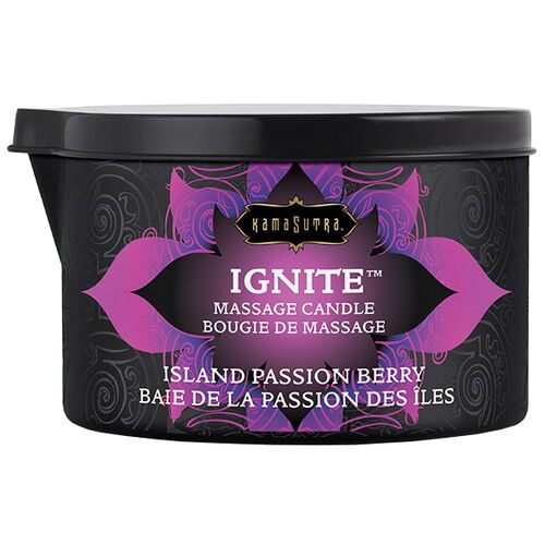 Masážní olejová svíčka Ignite Island Passion Berry s vůní exotických plodů