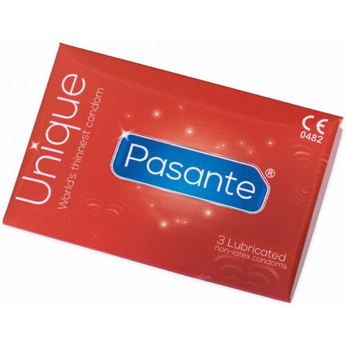 Ultratenké bezlatexové kondomy Pasante Unique (3 ks)
