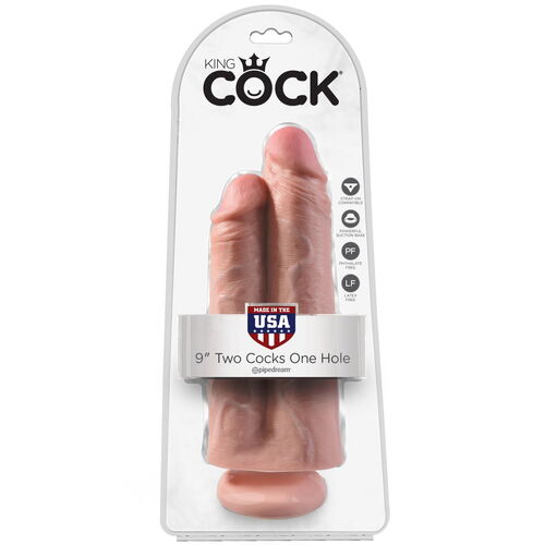Realistické dildo King Cock Two Cocks One Hole 9