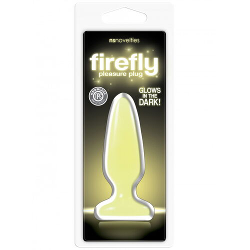 Žlutý anální kolík Firefly SMALL  (svítící ve tmě)