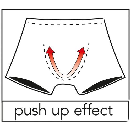 Průsvitné pánské černé boxerky s push-up efektem