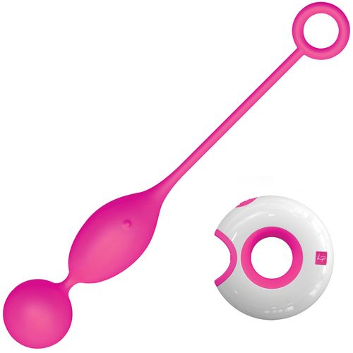 Bezdrátové růžové vibrační venušiny kuličky O-Remote Julia