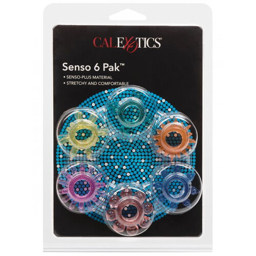 Sada barevných erekčních kroužků Senso (6 ks)