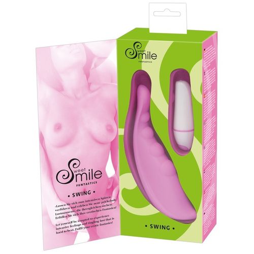 Růžový vibrátor na klitoris Smile Swing