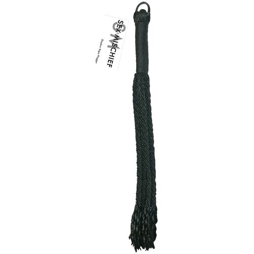 Černé důtky Sportsheets Shadow Rope Flogger (49 cm)
