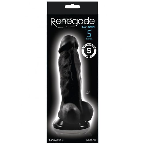 Realistické černé dildo Renegade Lil' John (20 cm)