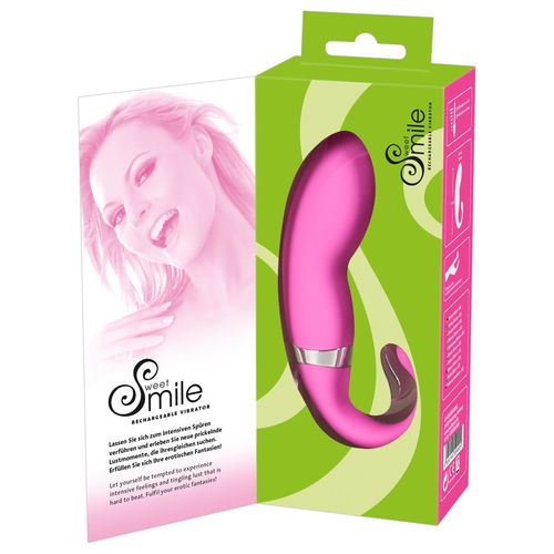Růžový vibrátor na bod G a klitoris Sweet Smile