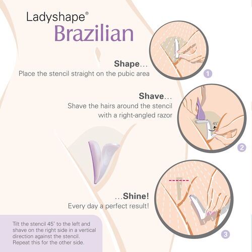 Šablona na holení ženského klínu Ladyshape ve tvaru proužku