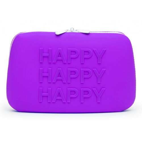Velká fialová silikonová taštička na erotické pomůcky Happy Rabbit L