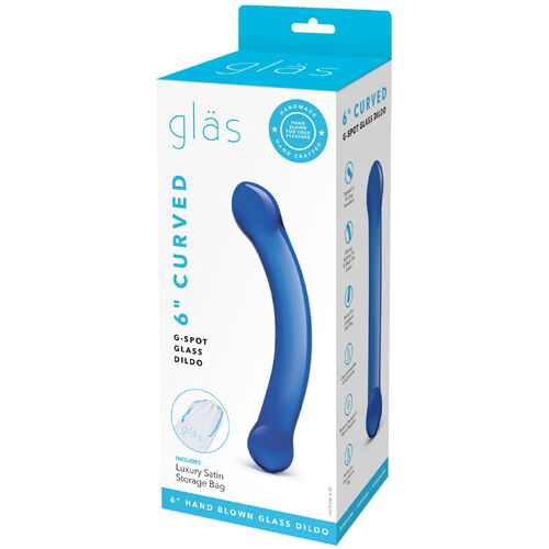 Oboustranné skleněné dildo G-spot Blue - Gläs