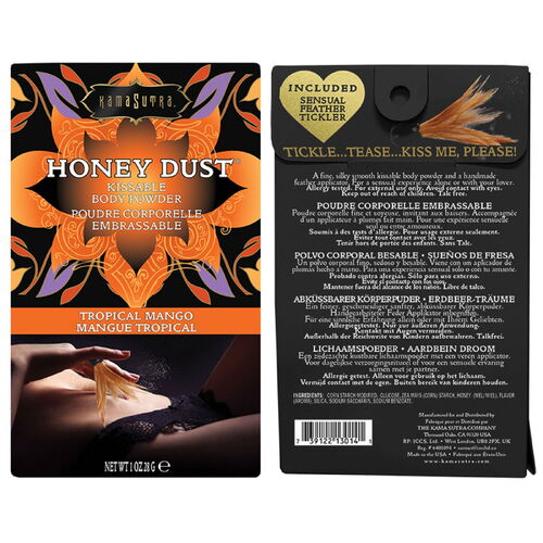 Slíbatelný tělový pudr KamaSutra Honey Dust Tropical Mango (28 g)