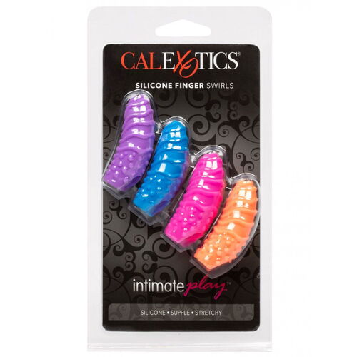 Stimulační barevné návleky na prsty Silicone Finger Swirls (4 ks)