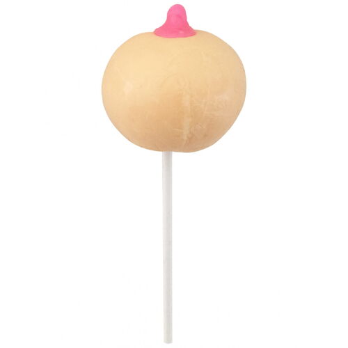 Jahodové lízátko ve tvaru prsa Boobie Pops