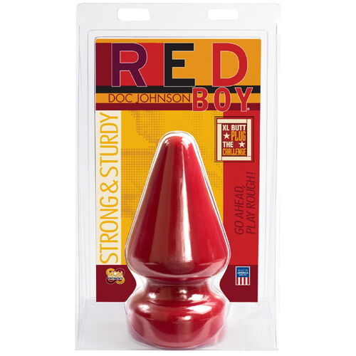 Červený anální kolík Red Boy XL - Doc Johnson