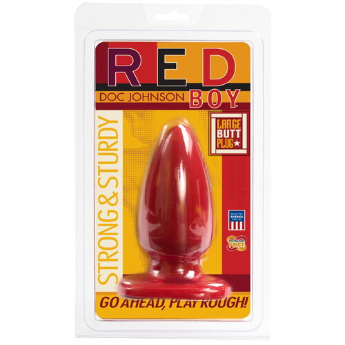 Červený anální kolík Red Boy Large - Doc Johnson
