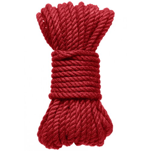 Červené konopné lano Hogtied Bind & Tie 30 ft - 9 m