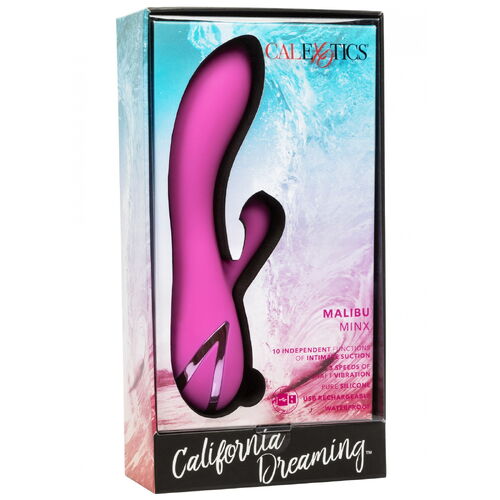 Vibrátor se sacím stimulátorem klitorisu Malibu Minx - California Dreaming