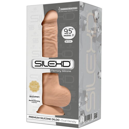 Realistické dildo SILEXD Model 3 - z paměťového silikonu