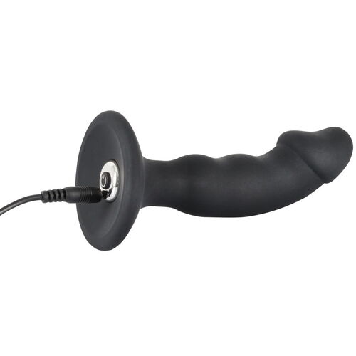 Realistický vibrační anální kolík Black Velvets - nabíjecí
