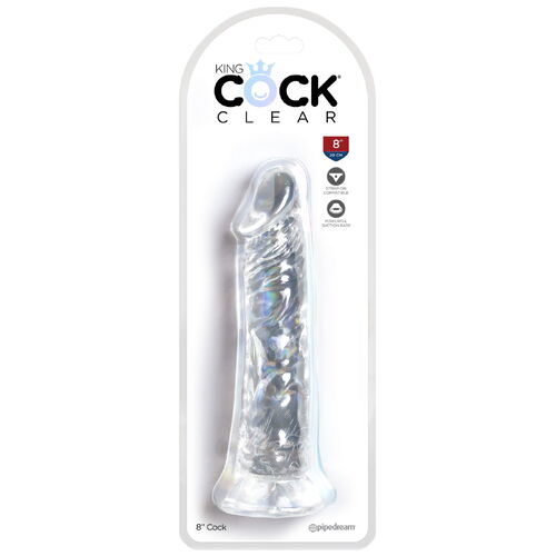 Dildo s přísavkou King Cock Clear 8