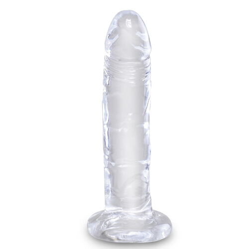 Transparentní realistické dildo s přísavkou King Cock Clear 6