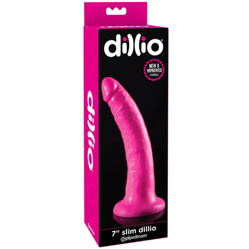 Realistické dildo v růžové barvě s přísavkou Dillio Slim 7