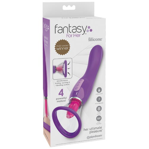 Sací stimulátor klitorisu s jazýčkem/vibrátor na bod G Fantasy For Her - Pipedream