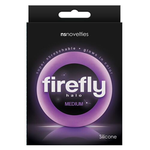 Světélkující erekční kroužek na penis Firefly Halo Medium (střední) - NS Novelties