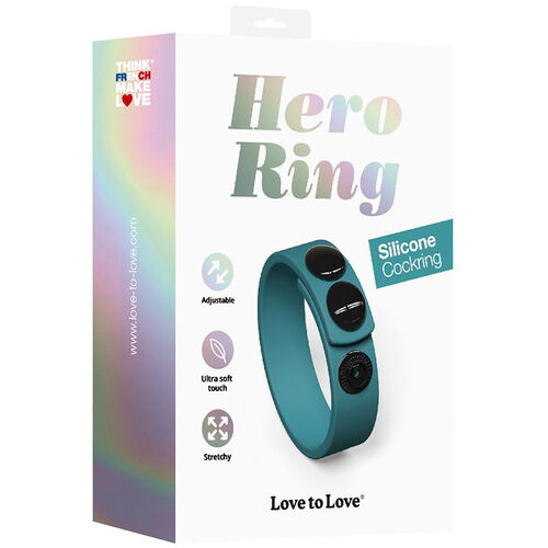 Nastavitelný erekční kroužek ze silikonu Hero Ring - Love to Love