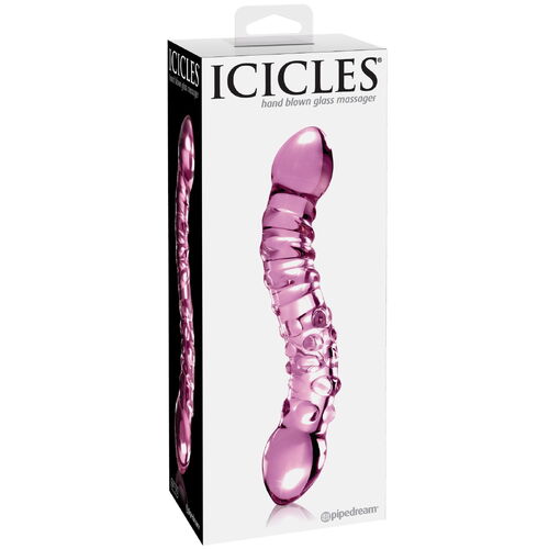 Oboustranné skleněné dildo Icicles No. 55 - Pipedream