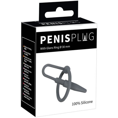 Silikonový kolík do penisu - s kroužkem za žalud (8 mm)